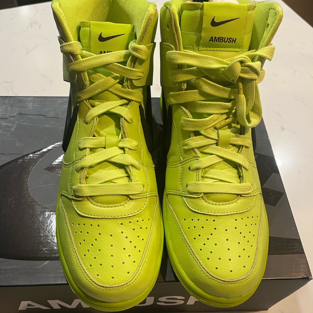 New Ambush x Nike Dunk High 'Flash Lime with Box men size 7.5 women 9 - Picture 4 of 11